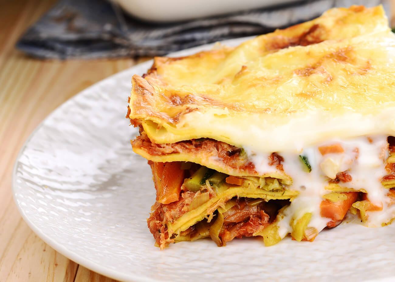 Lasanha de curgete e atum